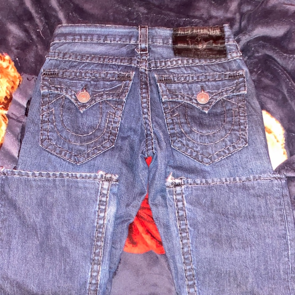 True Religion Billy Bootcut Super T jean black stitch